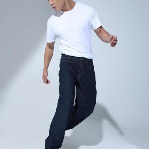 Hubberholme Men Black Cotton Fabric Relaxed Fit Mid-Rise Stretchable Jeans